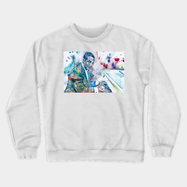 DUKE ELLINGTON watercolor portrait Crewneck Sweatshirt by lautir